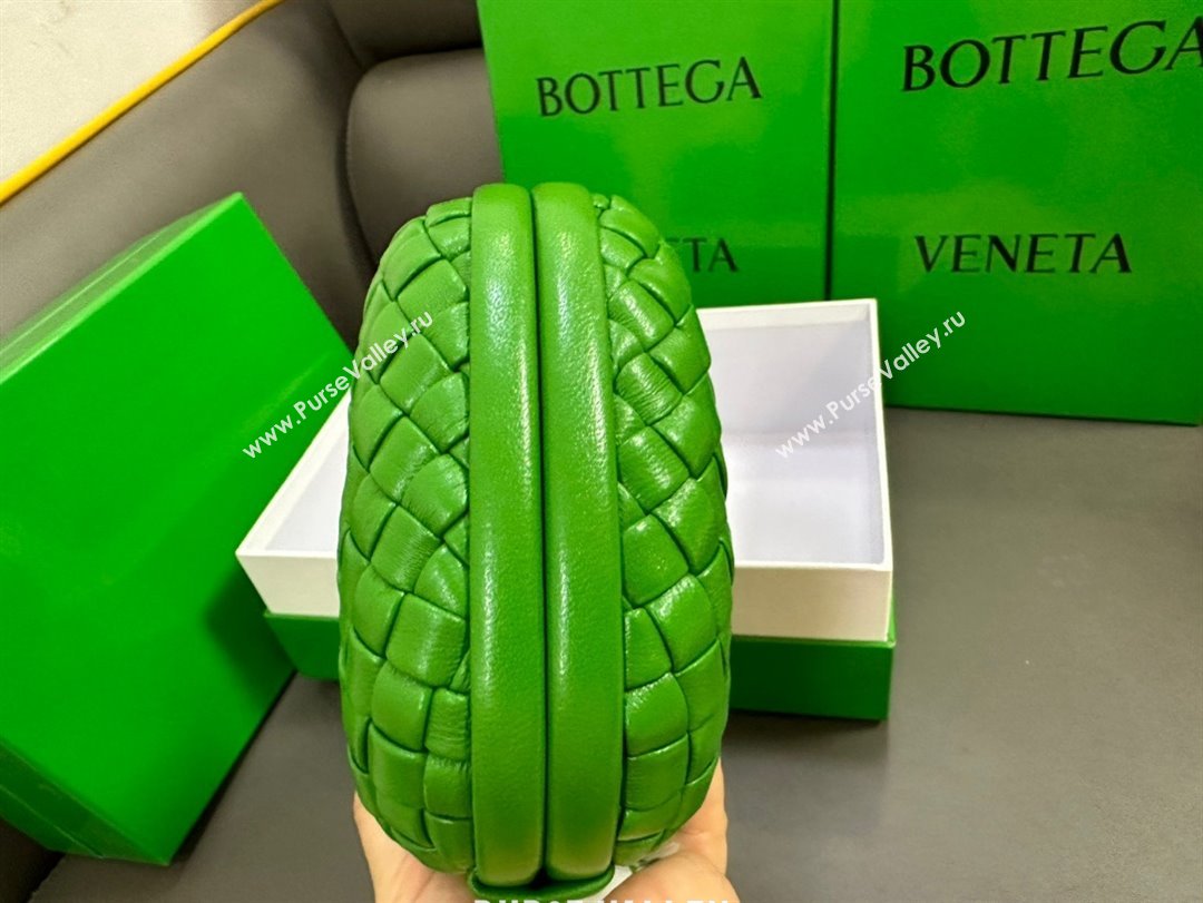 Bottega Veneta Padded Intreccio leather Knot Minaudiere clutch Bag Green 02 2023 (misu-23110133)