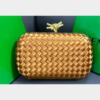 Bottega Veneta Intreccio Silk Knot Minaudiere clutch Bag Bronze 2023 (misu-23110102)
