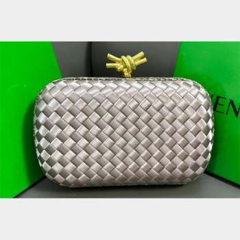 Bottega Veneta Intreccio Silk Knot Minaudiere clutch Bag Gray 01 2023 (misu-23110104)