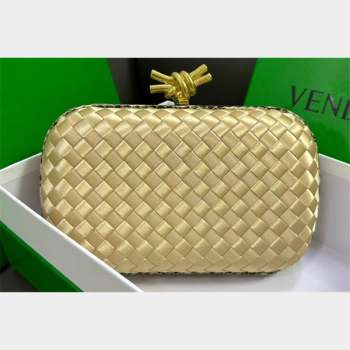 Bottega Veneta Intreccio Silk Knot Minaudiere clutch Bag Beige 2023 (misu-23110109)