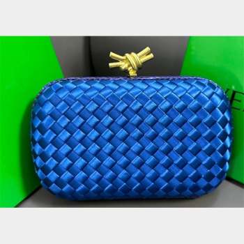 Bottega Veneta Intreccio Silk Knot Minaudiere clutch Bag Blue 2023 (misu-23110113)
