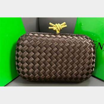 Bottega Veneta Intreccio Silk Knot Minaudiere clutch Bag Coffee 2023 (misu-23110114)