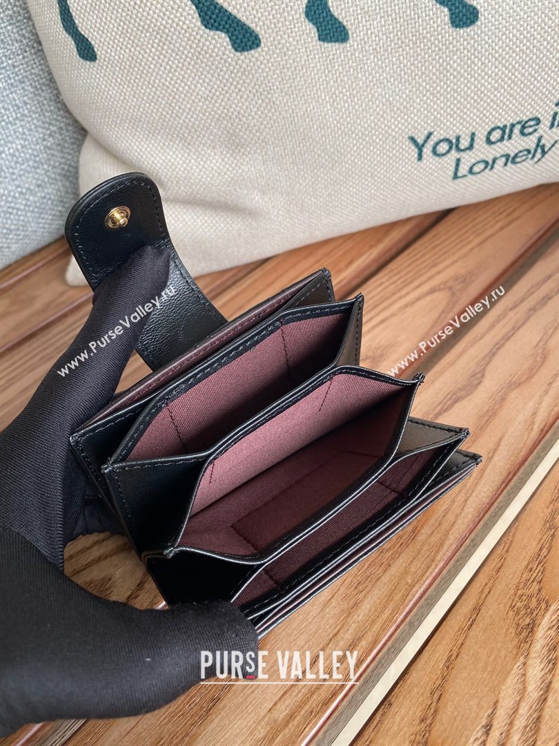 Chanel SHEEPSKIN Gold-Tone Metal Card Holder AP0342 BLACK 2023 (yongsheng-231124-10)