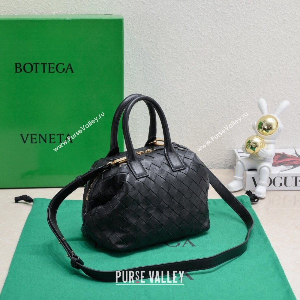 Bottega Veneta Mini Bauletto bag in lambskin black 2023 (misu-230927-53)
