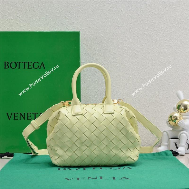 Bottega Veneta Mini Bauletto bag in lambskin light yellow 2023 (misu-230927-54)