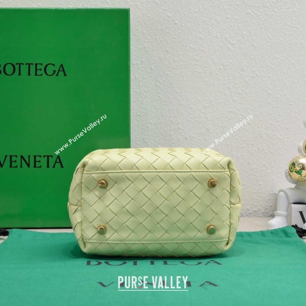 Bottega Veneta Mini Bauletto bag in lambskin light yellow 2023 (misu-230927-54)
