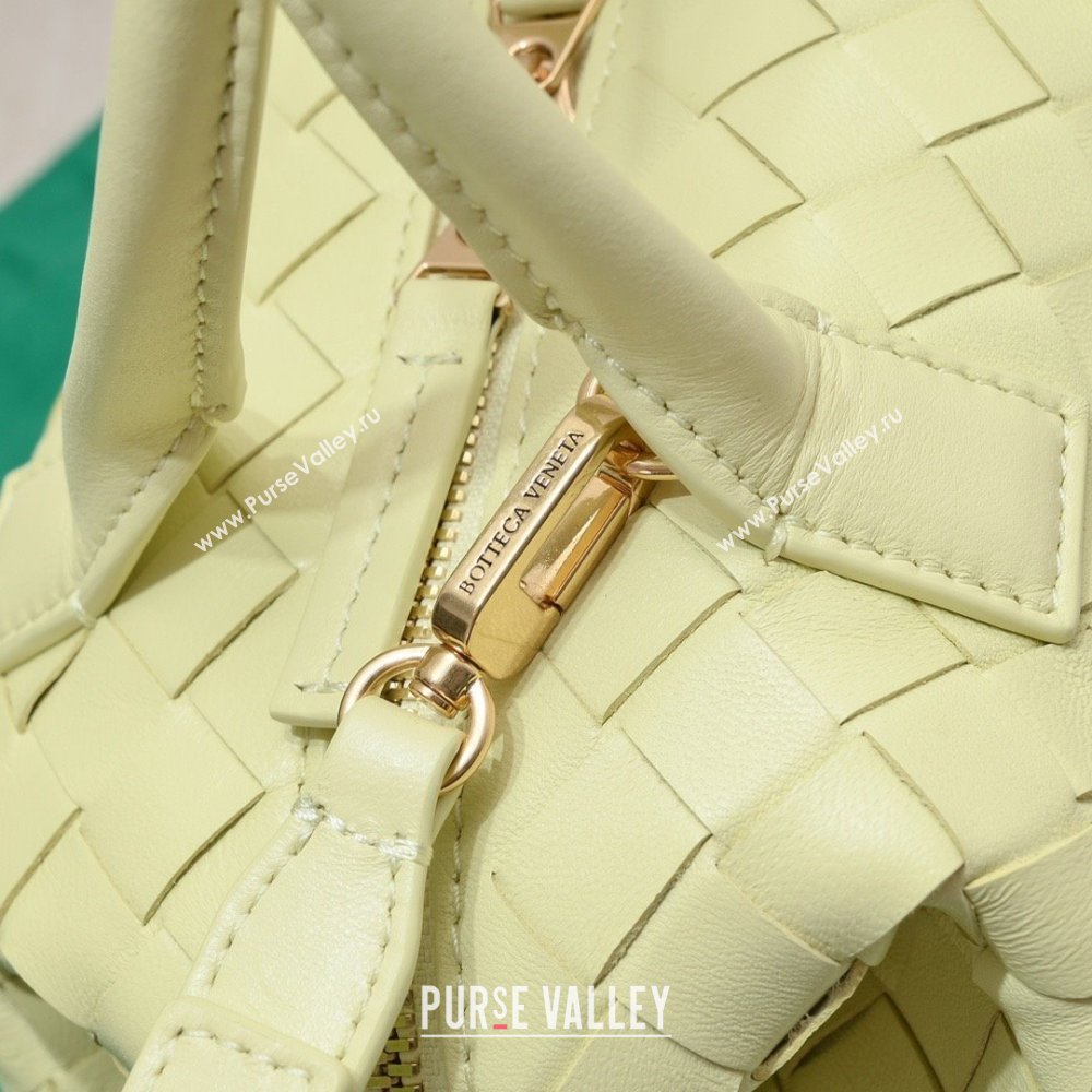 Bottega Veneta Mini Bauletto bag in lambskin light yellow 2023 (misu-230927-54)