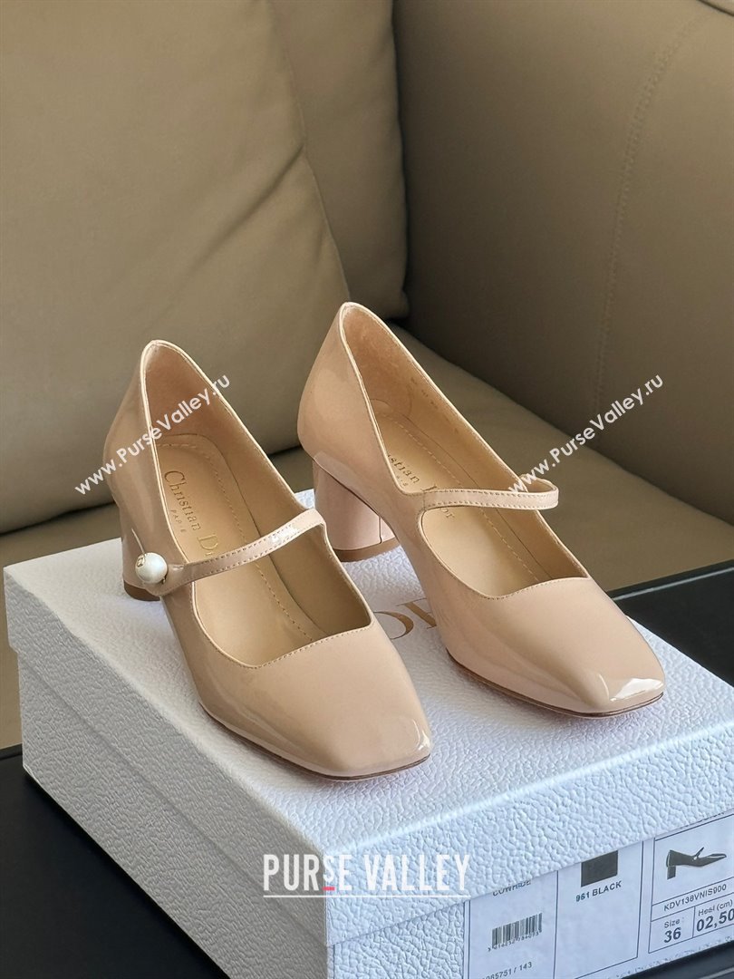 DIOR heel 5cm Nude Patent Calfskin Jolie pump 2023 (ssxy-231125-02)