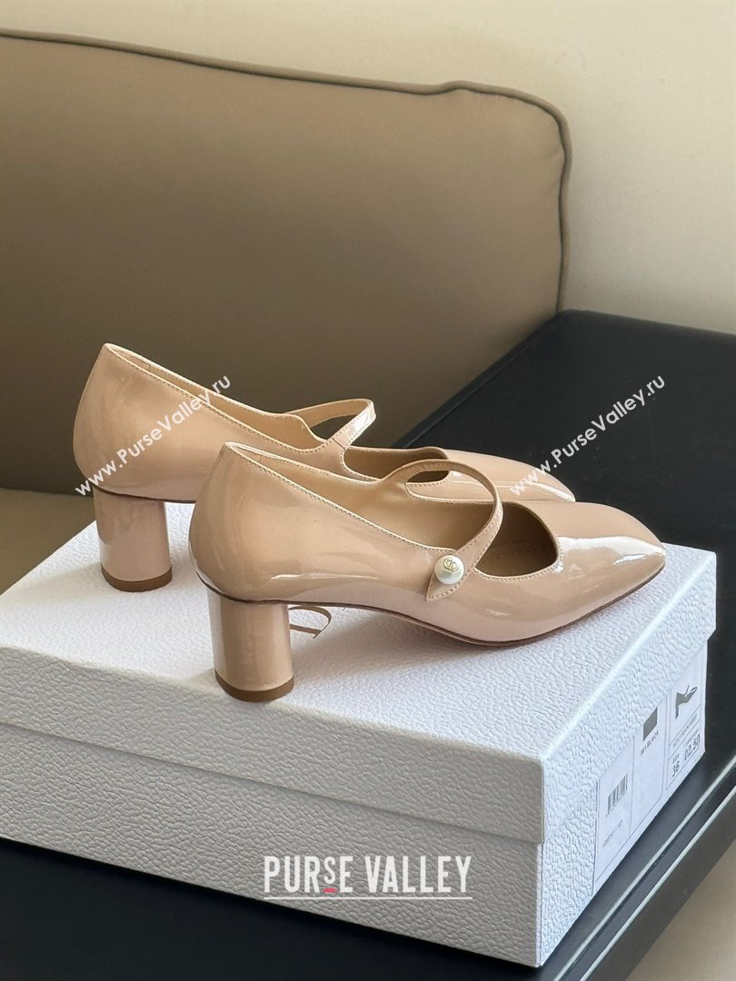 DIOR heel 5cm Nude Patent Calfskin Jolie pump 2023 (ssxy-231125-02)