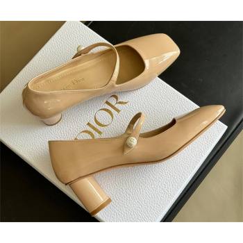 DIOR heel 5cm Nude Patent Calfskin Jolie pump 2023 (ssxy-231125-02)