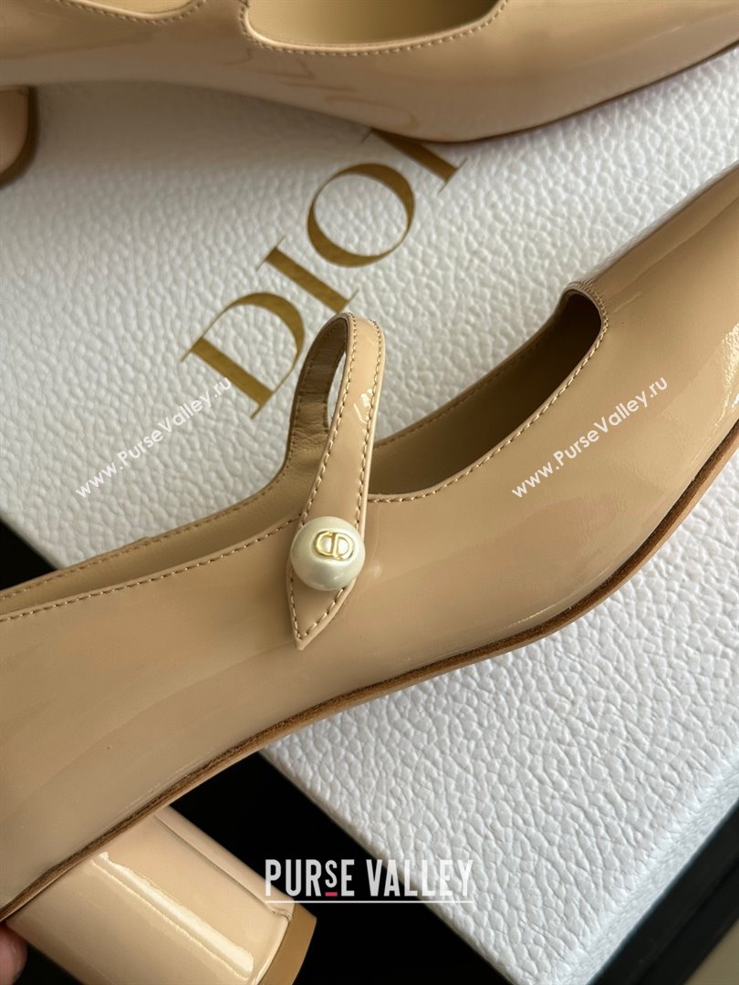 DIOR heel 5cm Nude Patent Calfskin Jolie pump 2023 (ssxy-231125-02)