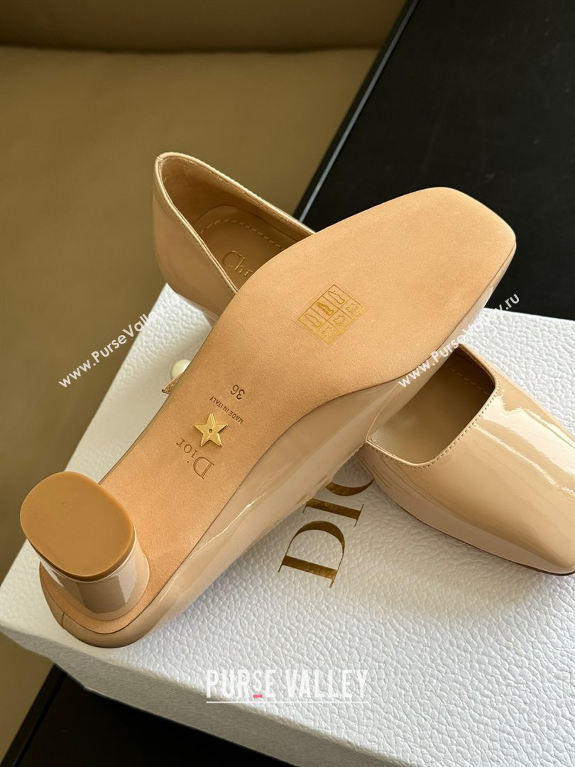 DIOR heel 5cm Nude Patent Calfskin Jolie pump 2023 (ssxy-231125-02)
