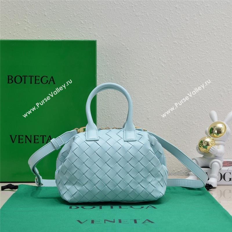 Bottega Veneta Mini Bauletto bag in lambskin TEAL WASHED 2023 (misu-230927-56)