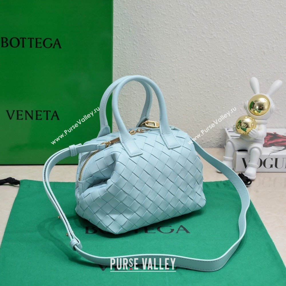 Bottega Veneta Mini Bauletto bag in lambskin TEAL WASHED 2023 (misu-230927-56)