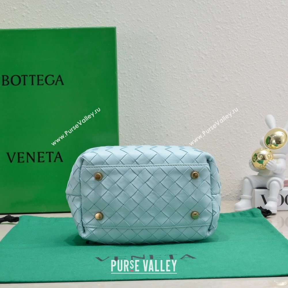 Bottega Veneta Mini Bauletto bag in lambskin TEAL WASHED 2023 (misu-230927-56)