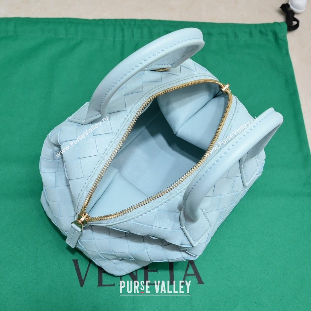 Bottega Veneta Mini Bauletto bag in lambskin TEAL WASHED 2023 (misu-230927-56)