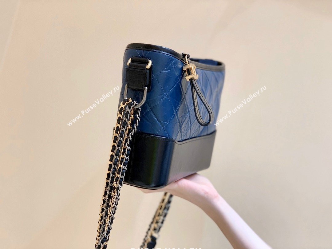 Chanel original quality Gabrielle hobo bag A91810 blue/black (shunyang-210105-2)