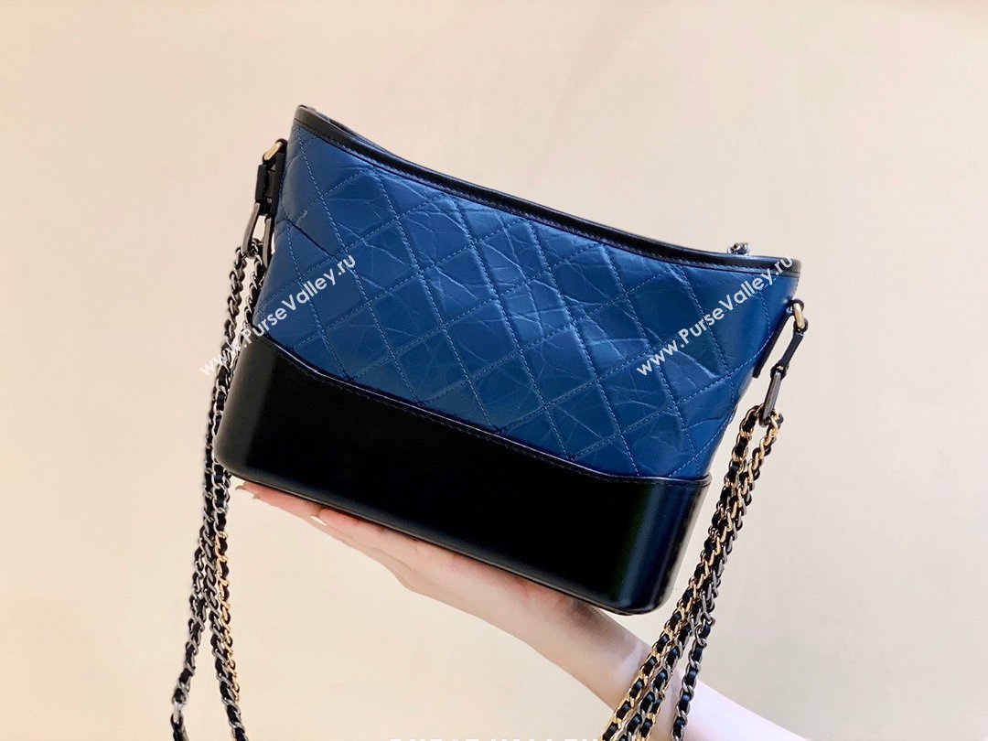 Chanel original quality Gabrielle hobo bag A91810 blue/black (shunyang-210105-2)