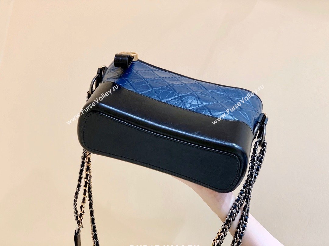Chanel original quality Gabrielle hobo bag A91810 blue/black (shunyang-210105-2)