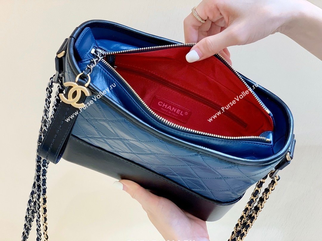 Chanel original quality Gabrielle hobo bag A91810 blue/black (shunyang-210105-2)