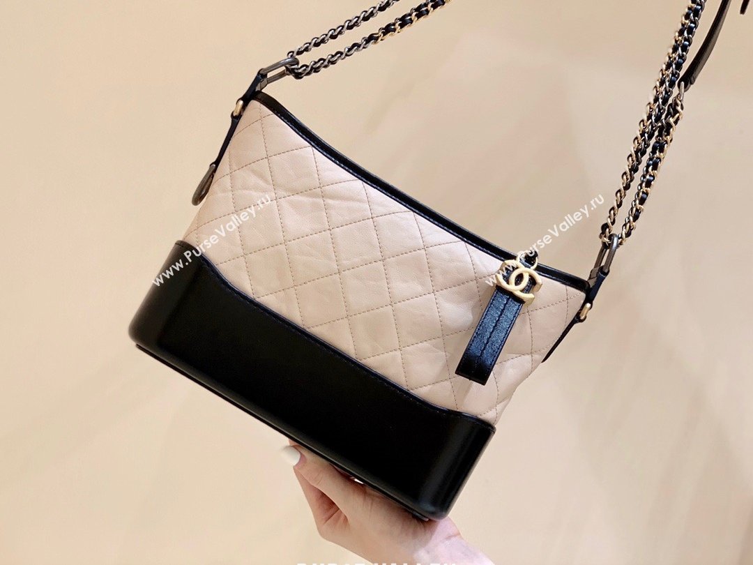 Chanel original quality Gabrielle hobo bag A91810 black/beige (shunyang-210105-3)
