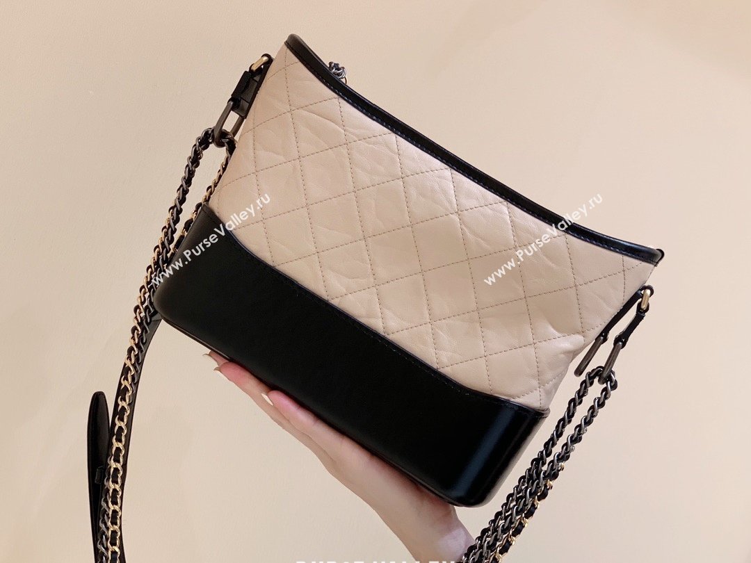 Chanel original quality Gabrielle hobo bag A91810 black/beige (shunyang-210105-3)