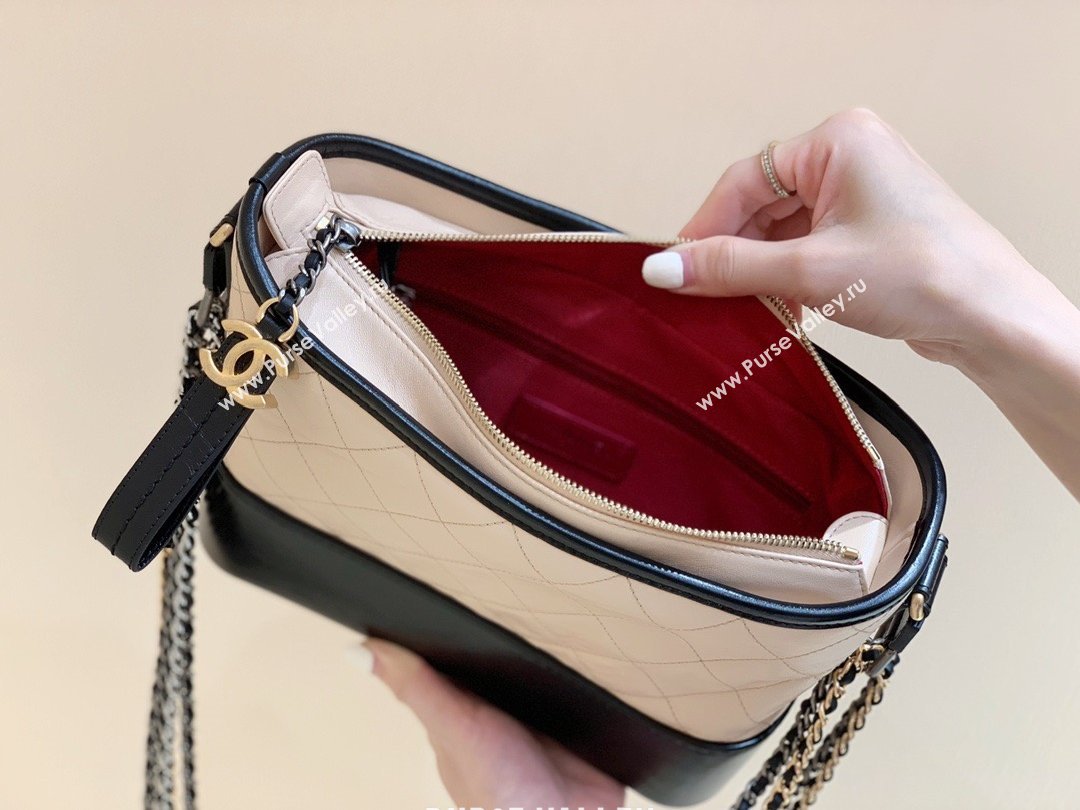 Chanel original quality Gabrielle hobo bag A91810 black/beige (shunyang-210105-3)