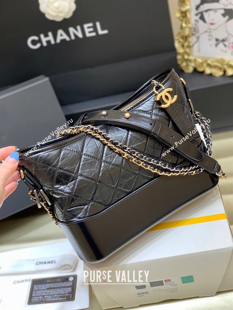 Chanel original quality Gabrielle hobo bag A91810 black (shunyang-210105-4)