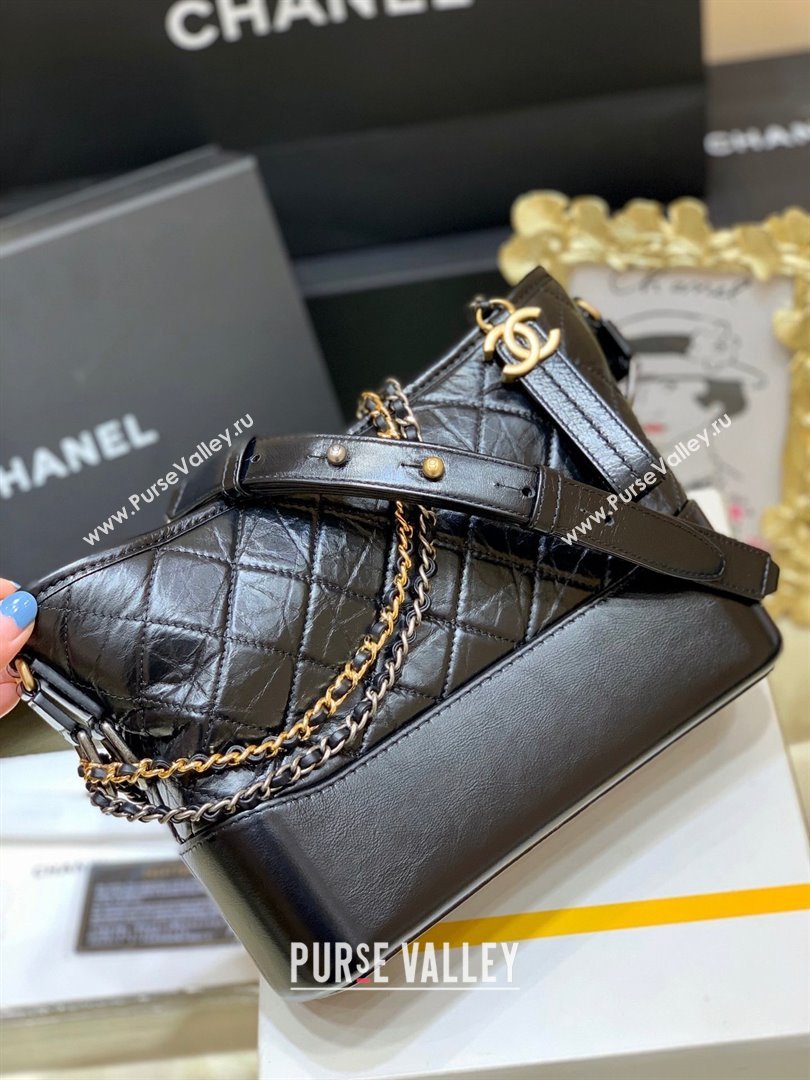 Chanel original quality Gabrielle hobo bag A91810 black (shunyang-210105-4)