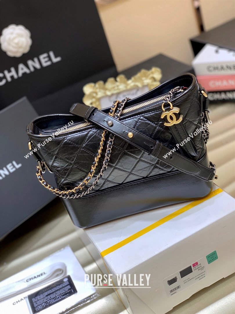 Chanel original quality Gabrielle hobo bag A91810 black (shunyang-210105-4)