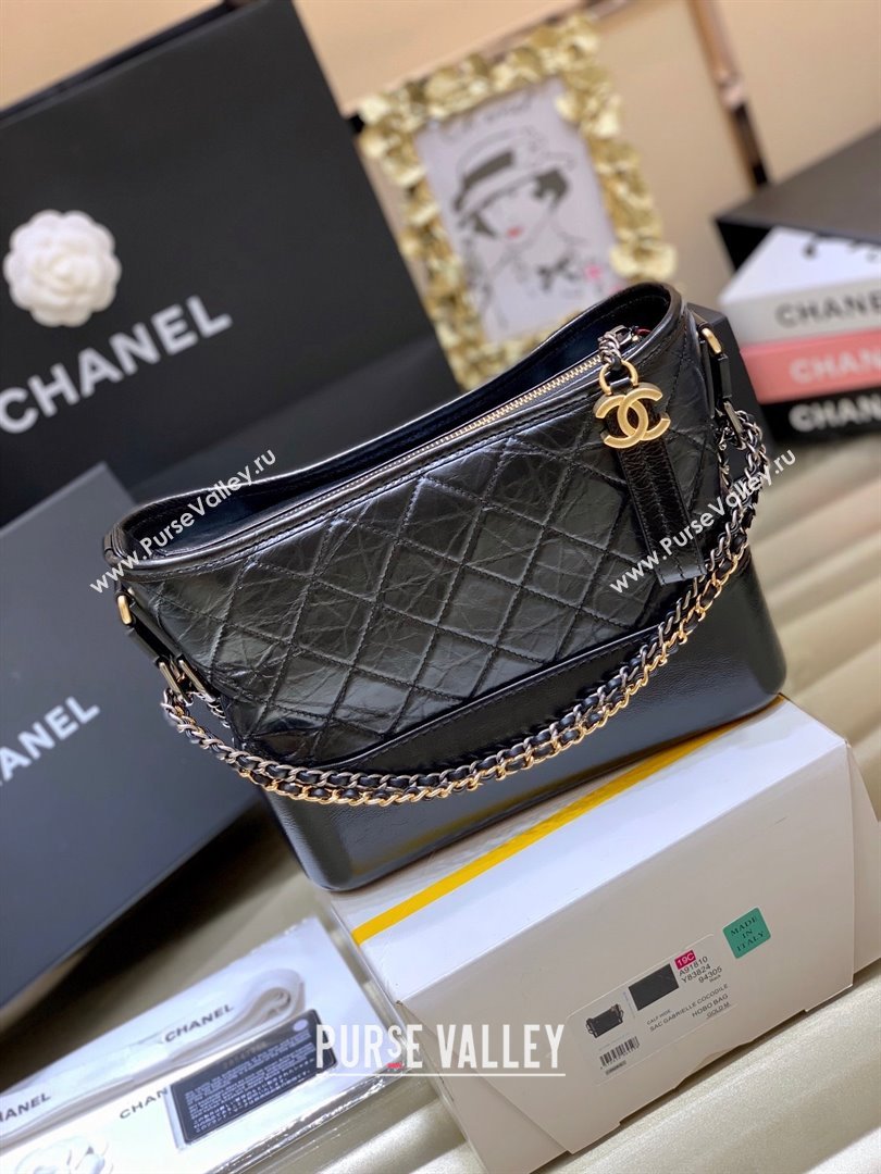 Chanel original quality Gabrielle hobo bag A91810 black (shunyang-210105-4)