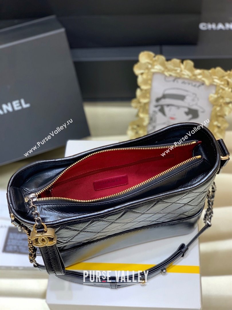 Chanel original quality Gabrielle hobo bag A91810 black (shunyang-210105-4)