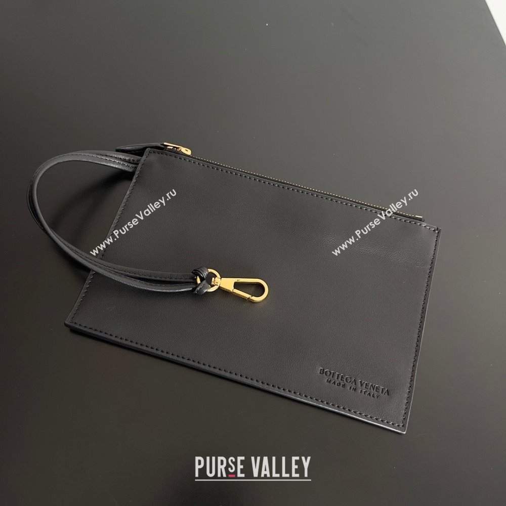 Bottega Veneta small intreccio leather Bowling Cassette Bag Black 2023 (misu-230927-46)