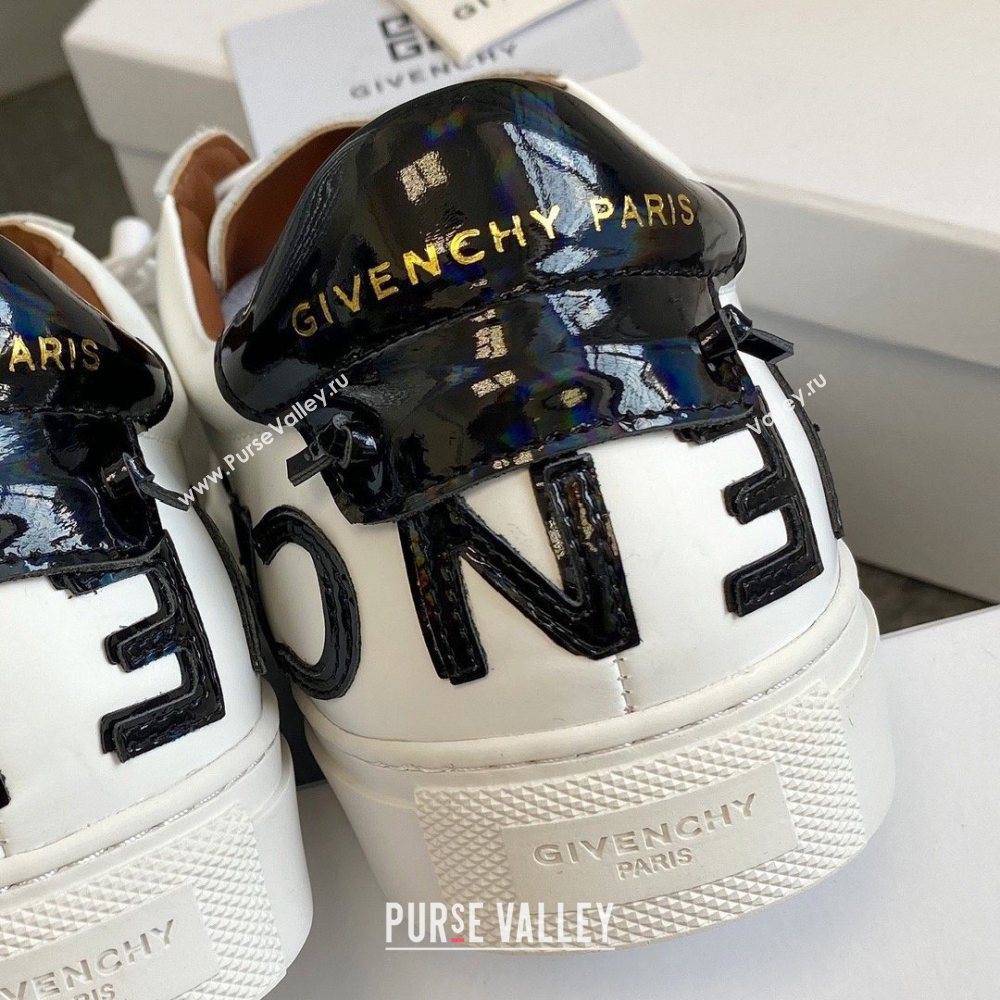 Givenchy URBAN STREET sneakers white/black patent (guoran-201007-4)