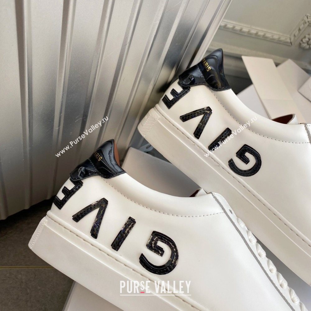 Givenchy URBAN STREET sneakers white/black patent (guoran-201007-4)