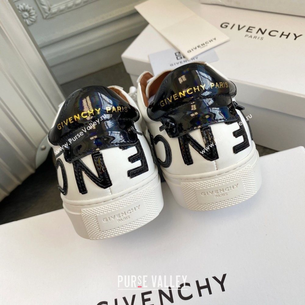Givenchy URBAN STREET sneakers white/black patent (guoran-201007-4)