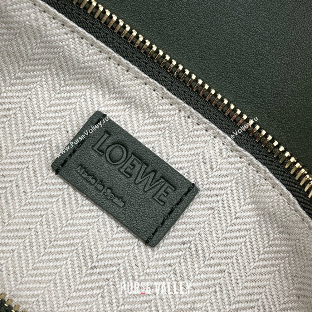 LOEWE Small Puzzle bag in classic calfskin bottle green 2024 (yongsheng-240412-09)