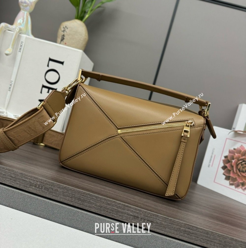 LOEWE Small Puzzle bag insatin calfskin clay green 2024 (yongsheng-240412-08)