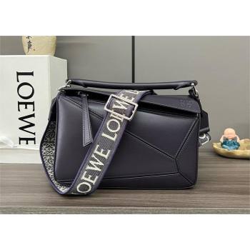 LOEWE Small Puzzle bag in satin calfskin dark purple 2024 (yongsheng-240412-11)