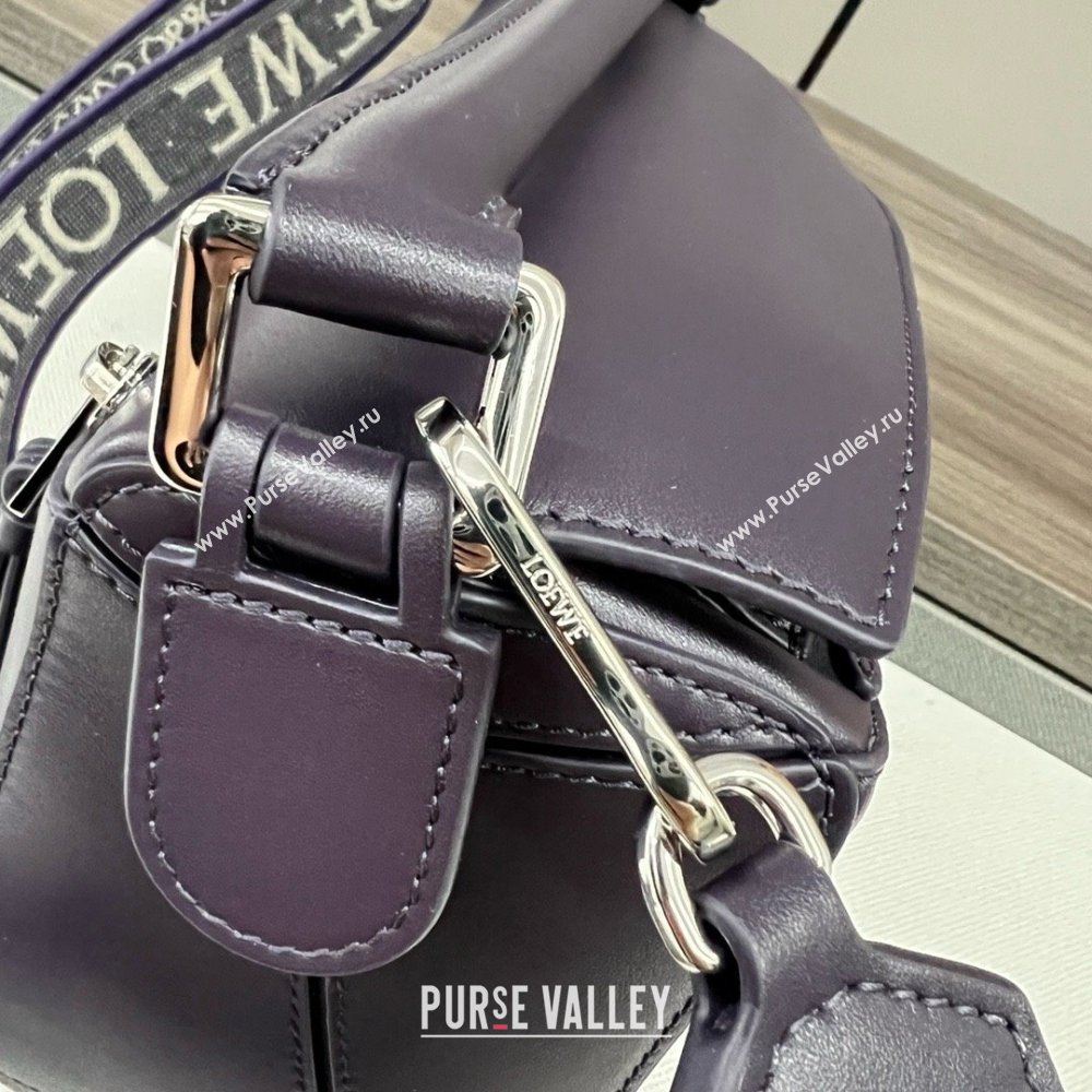 LOEWE Small Puzzle bag in satin calfskin dark purple 2024 (yongsheng-240412-11)