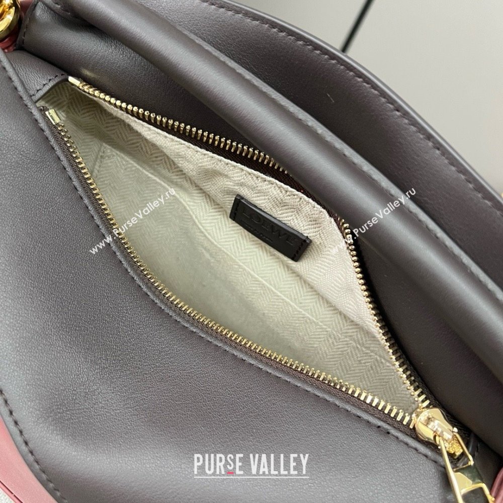 LOEWE Small Puzzle bag in classic calfskin Chocolate/Burgundy 2024 (yongsheng-240412-07)