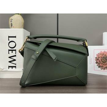 LOEWE Small Puzzle bag in classic calfskin bottle green 2024 (yongsheng-240412-09)