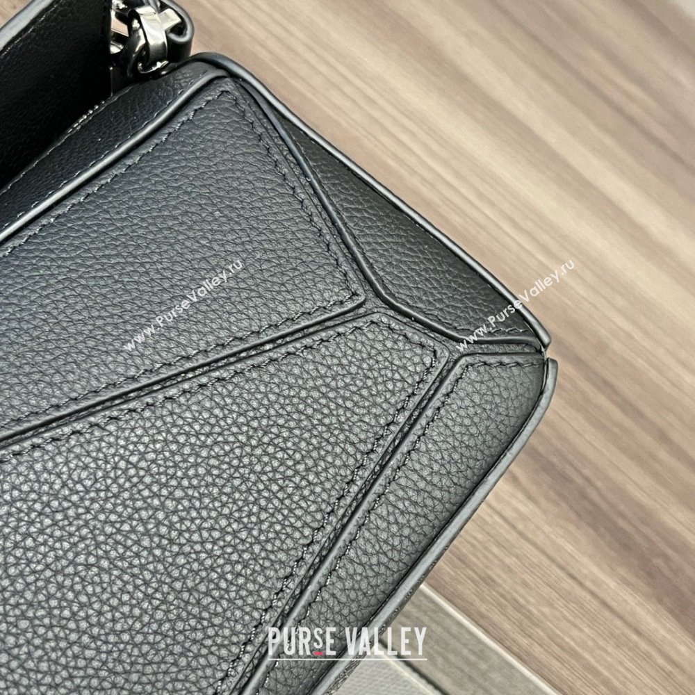 Loewe Mini Puzzle bag in classic calfskin black 2024 (yongsheng-240412-03)