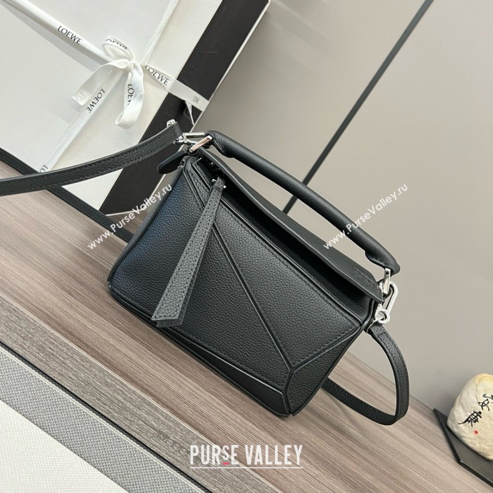 Loewe Mini Puzzle bag in classic calfskin black 2024 (yongsheng-240412-03)