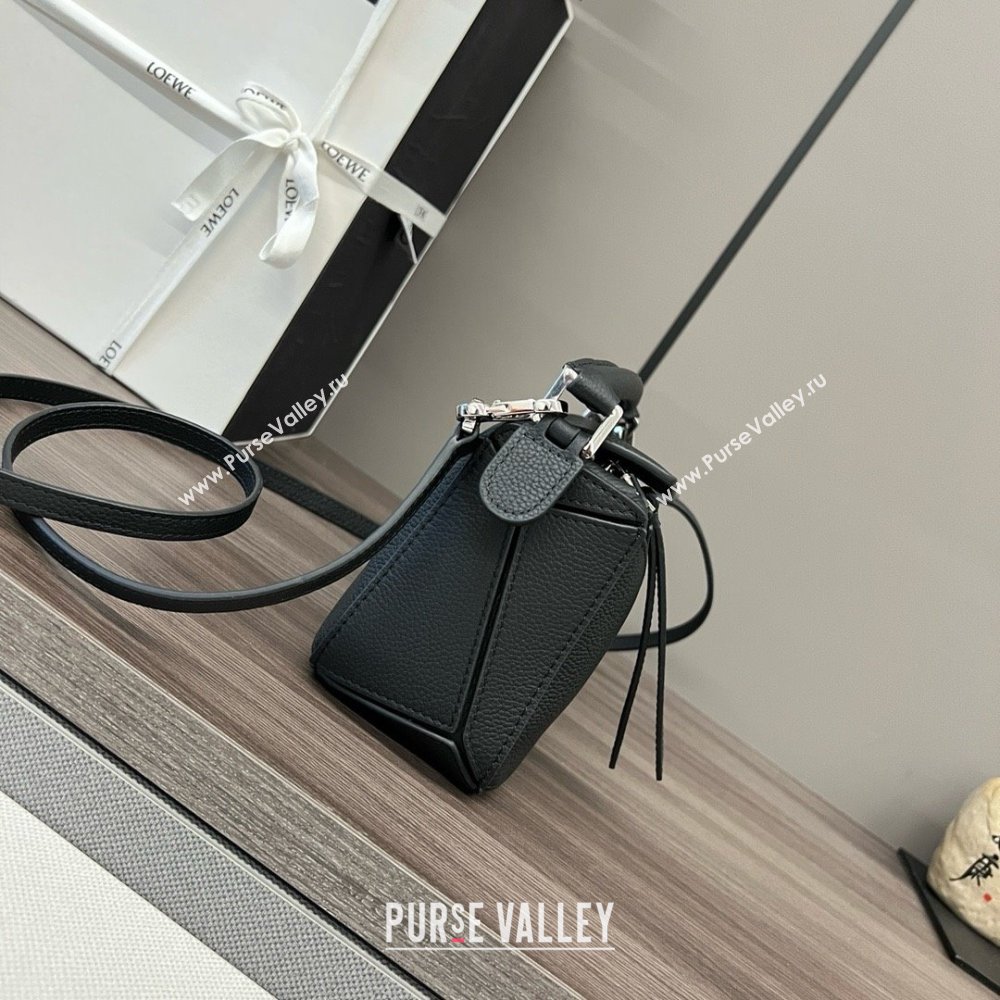 Loewe Mini Puzzle bag in classic calfskin black 2024 (yongsheng-240412-03)