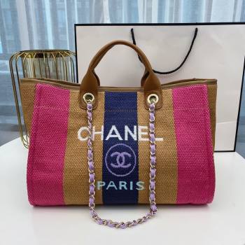 chaneI cabas ete shopping tote A066941 pink/beige/blue (SMJD-210105-02)