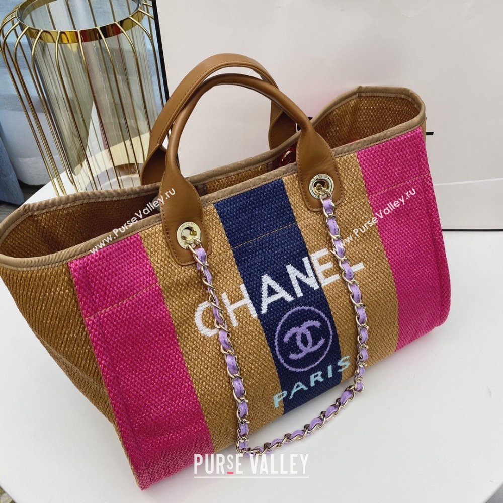 Chanel cabas ete shopping tote A066941 pink/beige/blue (SMJD-210105-02)