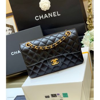 Chanel Original Quality Small vintage Classic Flap Bag in Sheepskin Black with Gold Hardware (shunyang-9527)