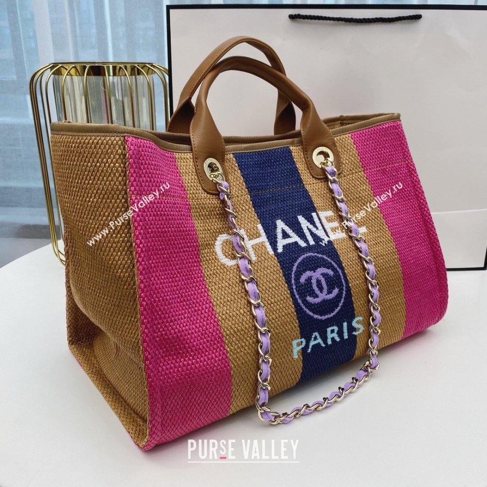 Chanel cabas ete shopping tote A066941 pink/beige/blue (SMJD-210105-02)