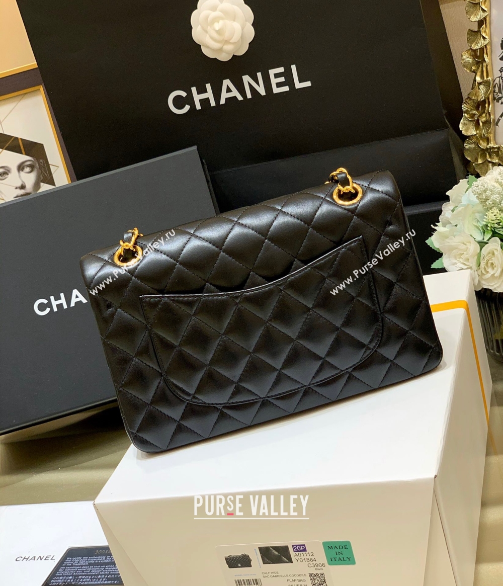 Chanel Original Quality Small vintage Classic Flap Bag in Sheepskin Black with Gold Hardware (shunyang-9527)
